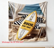 Dior Saint Tropez Surfboard Flannel Blanket D085